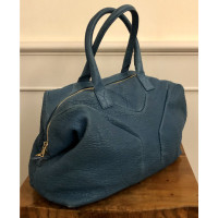 Yves Saint Laurent Tote bag Leather in Turquoise