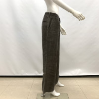Yohji Yamamoto Paire de Pantalon en Lin en Taupe