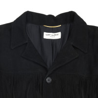 Saint Laurent Jacket/Coat Suede in Black