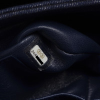 Chanel Flap Bag Top Handle aus Jeansstoff in Blau