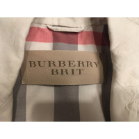 Burberry Veste/Manteau en Coton en Crème