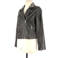 Claudie Pierlot Jacket/Coat Leather in Black