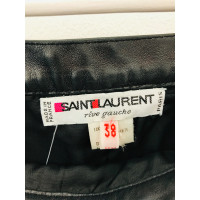 Saint Laurent Jupe en Cuir en Noir