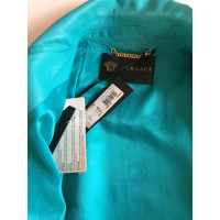 Versace Jacket/Coat Leather in Turquoise