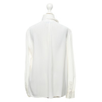 Saint Laurent Zijden blouse in crème