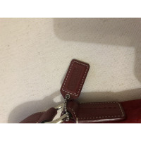 Coach Handtasche aus Baumwolle in Rot