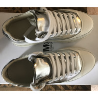 Mm6 By Maison Margiela Sneakers aus Leder in Silbern