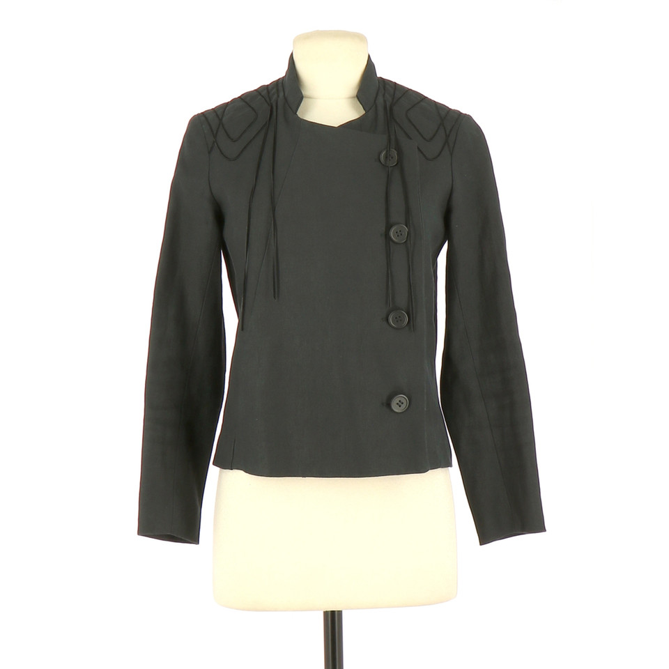 Maje Jacket/Coat Linen in Black