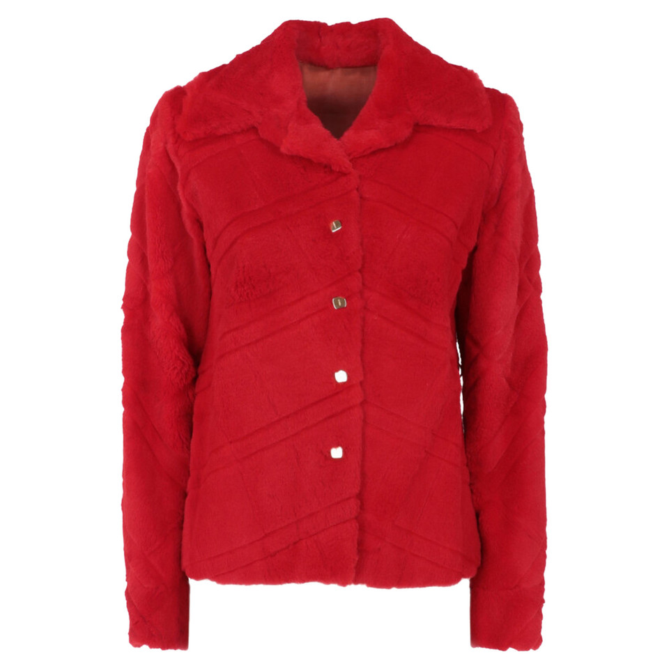 Fendi Jacke/Mantel aus Pelz in Rot