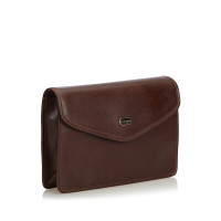 Burberry Clutch aus Leder in Braun