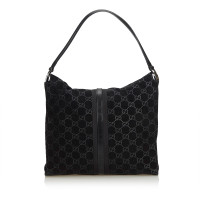 Gucci Jackie Flap Bag in Pelle scamosciata in Nero