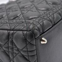 Christian Dior Lady Dior Large en Cuir en Noir