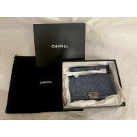 Chanel Boy Medium Jeans fabric in Blue