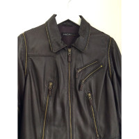 Marc Cain Jacket/Coat Leather in Black