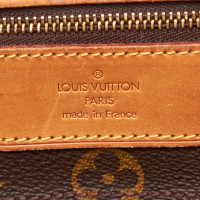 Louis Vuitton Sac Shopping in Tela in Marrone