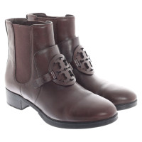 Tory Burch Stiefeletten aus Leder in Braun