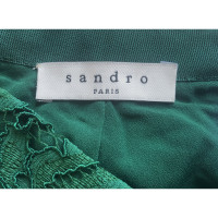 Sandro Trousers Viscose in Green