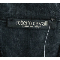 Roberto Cavalli Jacke/Mantel aus Leinen in Schwarz