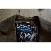 Dolce & Gabbana Jacke/Mantel aus Wildleder in Braun
