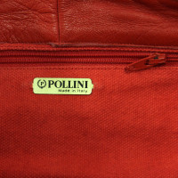 Pollini Clutch aus Leder in Rot