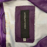 Dsquared2 Jacke/Mantel aus Leder in Violett