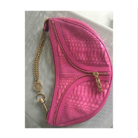Versace Handtasche aus Leder in Fuchsia