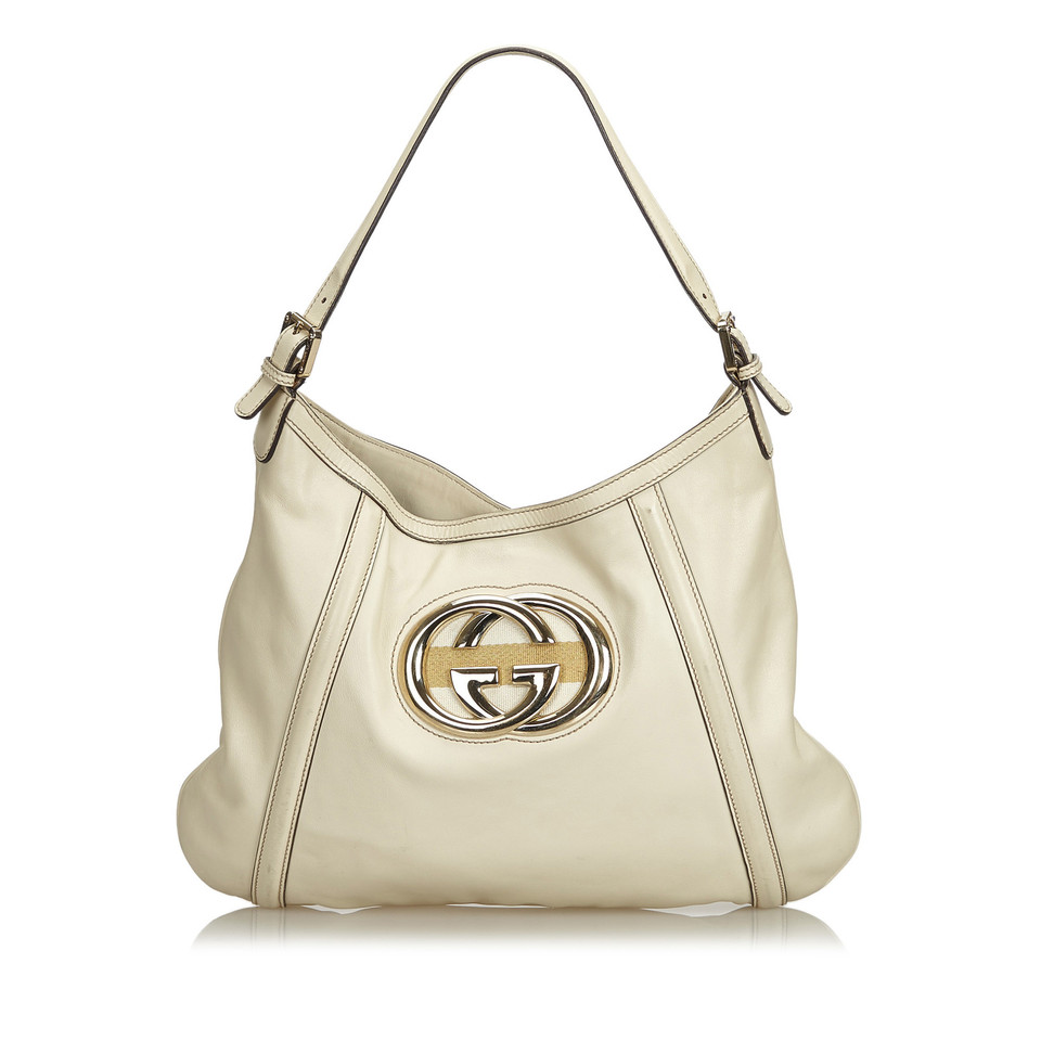 Gucci Shoulder bag Leather in White