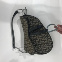 Christian Dior Saddle Bag aus Baumwolle in Schwarz