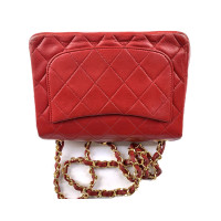 Chanel Clutch Bag Leather in Red
