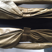 Balmain Jacke/Mantel aus Leder in Khaki