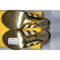 Fendi Sandals Silk in Gold