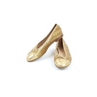 Chanel Mocassini/Ballerine in Pelle in Oro