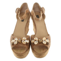 Dolce & Gabbana Wedge sandals with decorative application
