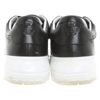 Armani Sneakers Leer in Zwart