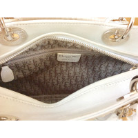 Christian Dior Lady Dior Mini en Cuir en Blanc