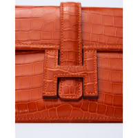 Hermès Clutch Bag Leather in Orange