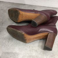 Céline Ankle boots Leather in Bordeaux
