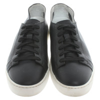 Santoni Sneakers aus Leder in Schwarz