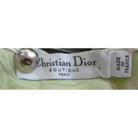 Christian Dior Jurk Zijde in Groen
