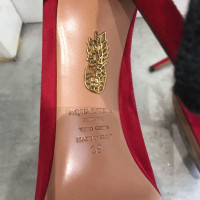 Aquazzura Sandals Suede in Red