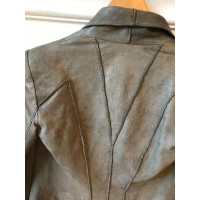 Helmut Lang Giacca/Cappotto in Pelle in Grigio