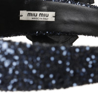 Miu Miu Glitter headband with bow
