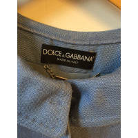 Dolce & Gabbana Giacca/Cappotto in Seta in Blu