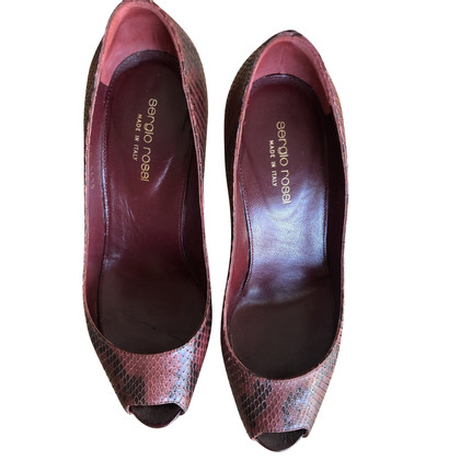 Sergio Rossi Pumps/Peeptoes en Cuir en Fuchsia