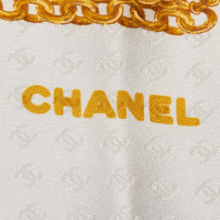 Chanel Echarpe/Foulard en Soie en Blanc