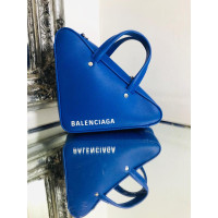 Balenciaga Triangle Duffle Bag in Pelle in Blu