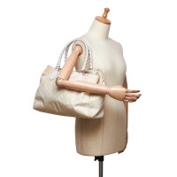 Christian Dior Handtasche aus Canvas in Weiß