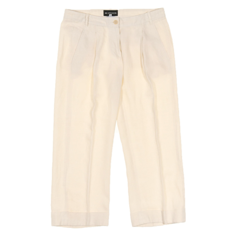 Ann Demeulemeester Trousers Linen in Cream