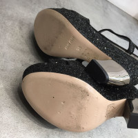 Miu Miu Sandales en Cuir en Noir