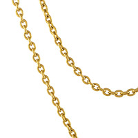 Chanel Chaîne de couleur or avec pendentif logo